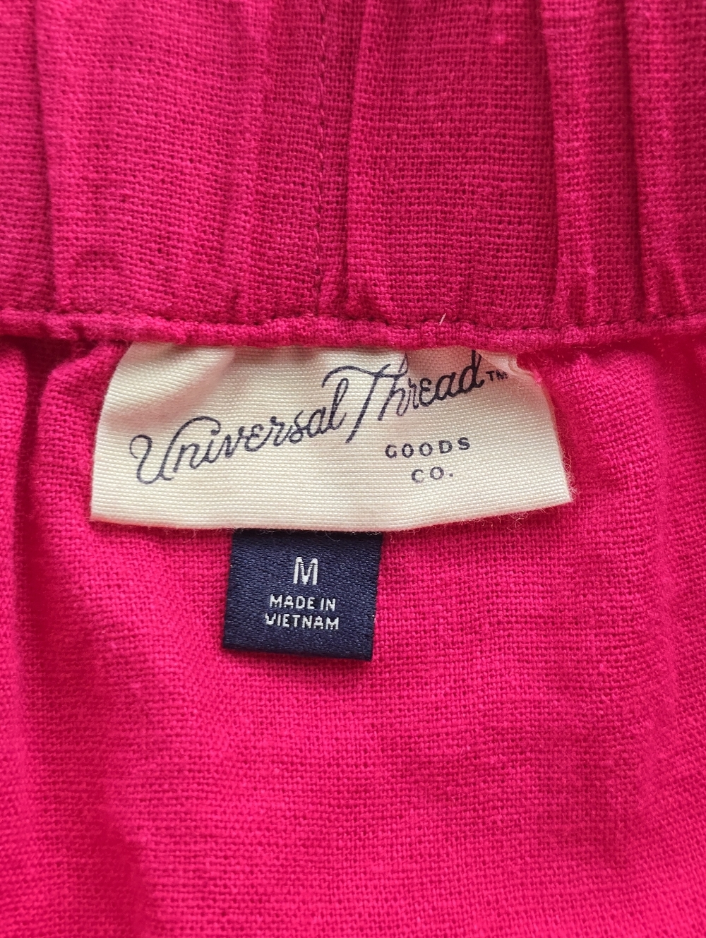 Universal Thread Bright Pink Linen Blend Full Midi Skirt with Pockets New M - Picture 6 of 11